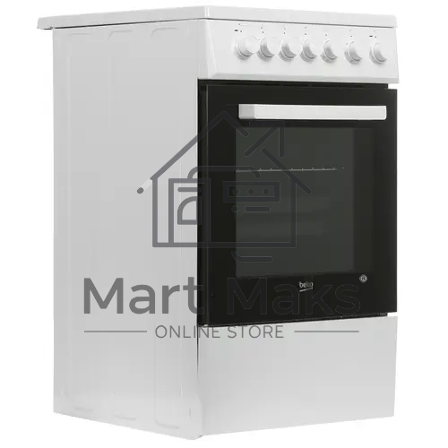 Плита электрическая Beko FSE57110GW белый, конфорок 4 шт, духовка 55 л, гриль, 50 см x 85 см x 60 см