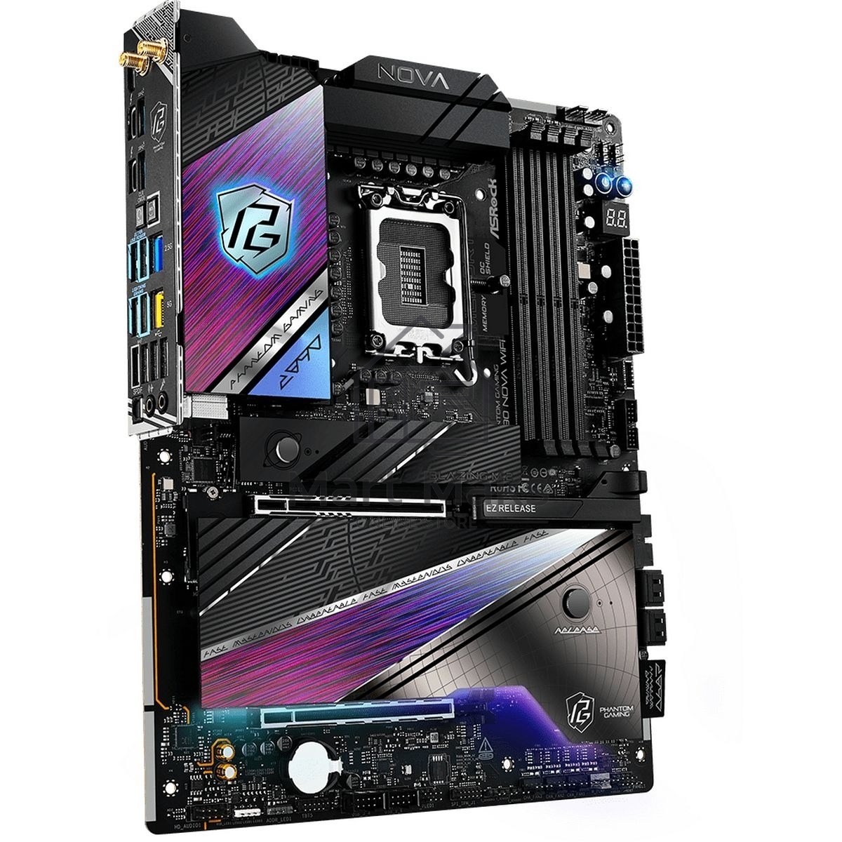 Материнская плата ASRock Z890 Nova WiFi, LGA 1851, Intel Z890, 4xDDR5, 4xSATA, 6xM.2, 1xPCIe 5.0 x16, 1xPCIe 4.0 x16, 1xPCIe x4, 1xHDMI, 2xThunderbolt 4, 1x5Gb LAN, 1x2.5Gb LAN, 4xUSB-A 3.2 Gen 2, 4xUSB-A 3.2 Gen 1, 2xUSB 2.0, 7.1, ATX