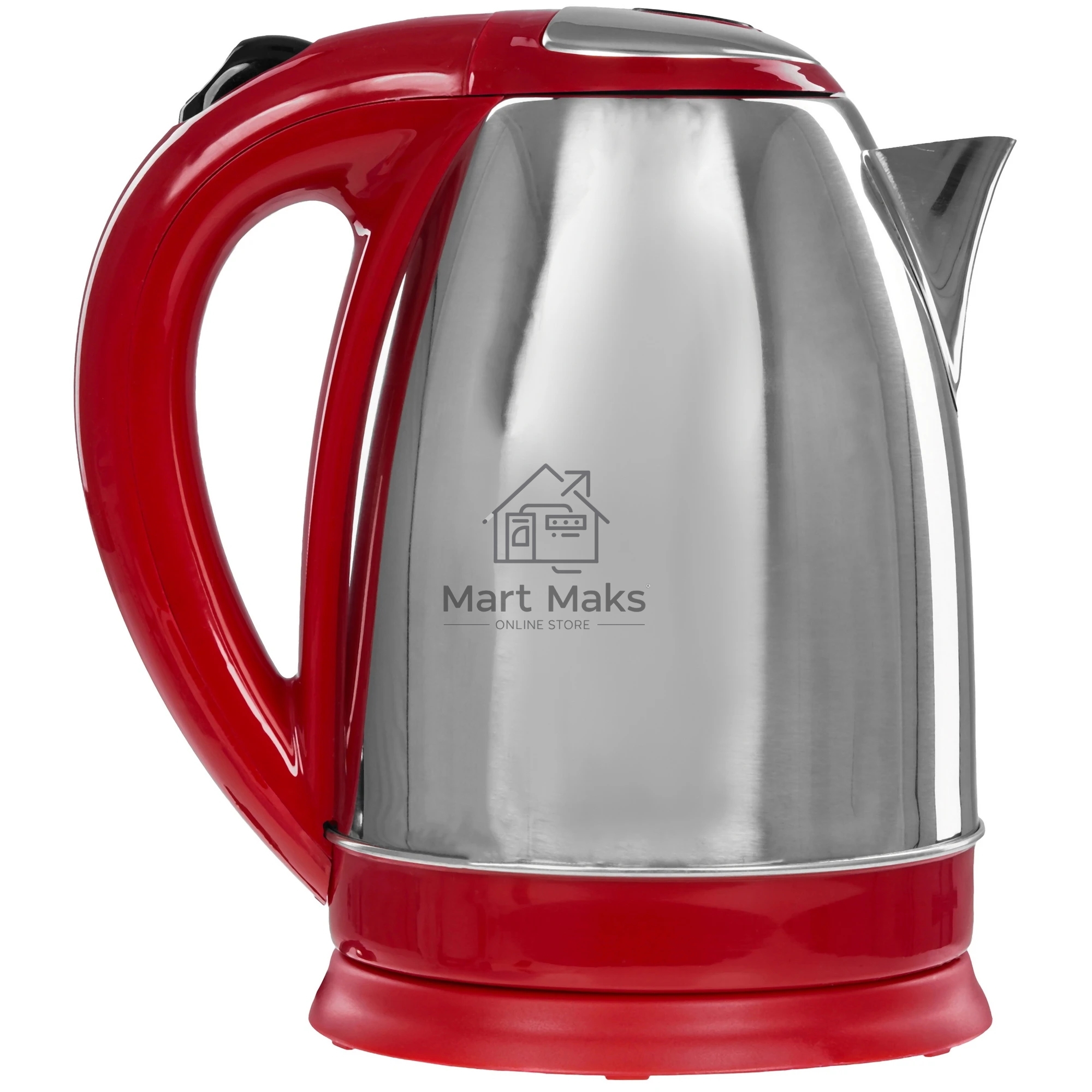 Чайник электрический ВАСИЛИСА ВА-1021 нерж. красный: 1500 Вт, 1.8 л (12)