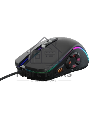 Мышь проводная GMNG XM003 черный, 32000 dpi, USB, кнопки - 10