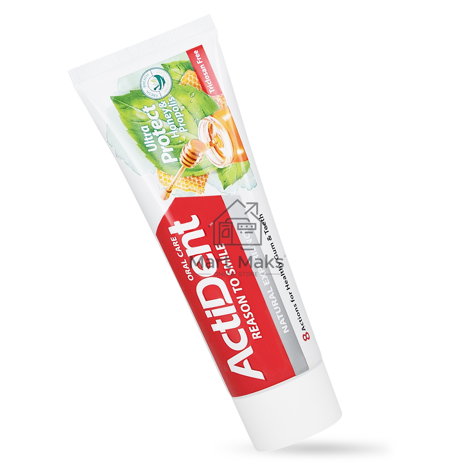 Зубная паста Active ACTIDENT Мед и Прополис Ultra Protect, без парабенов, 100 г (512901004)
