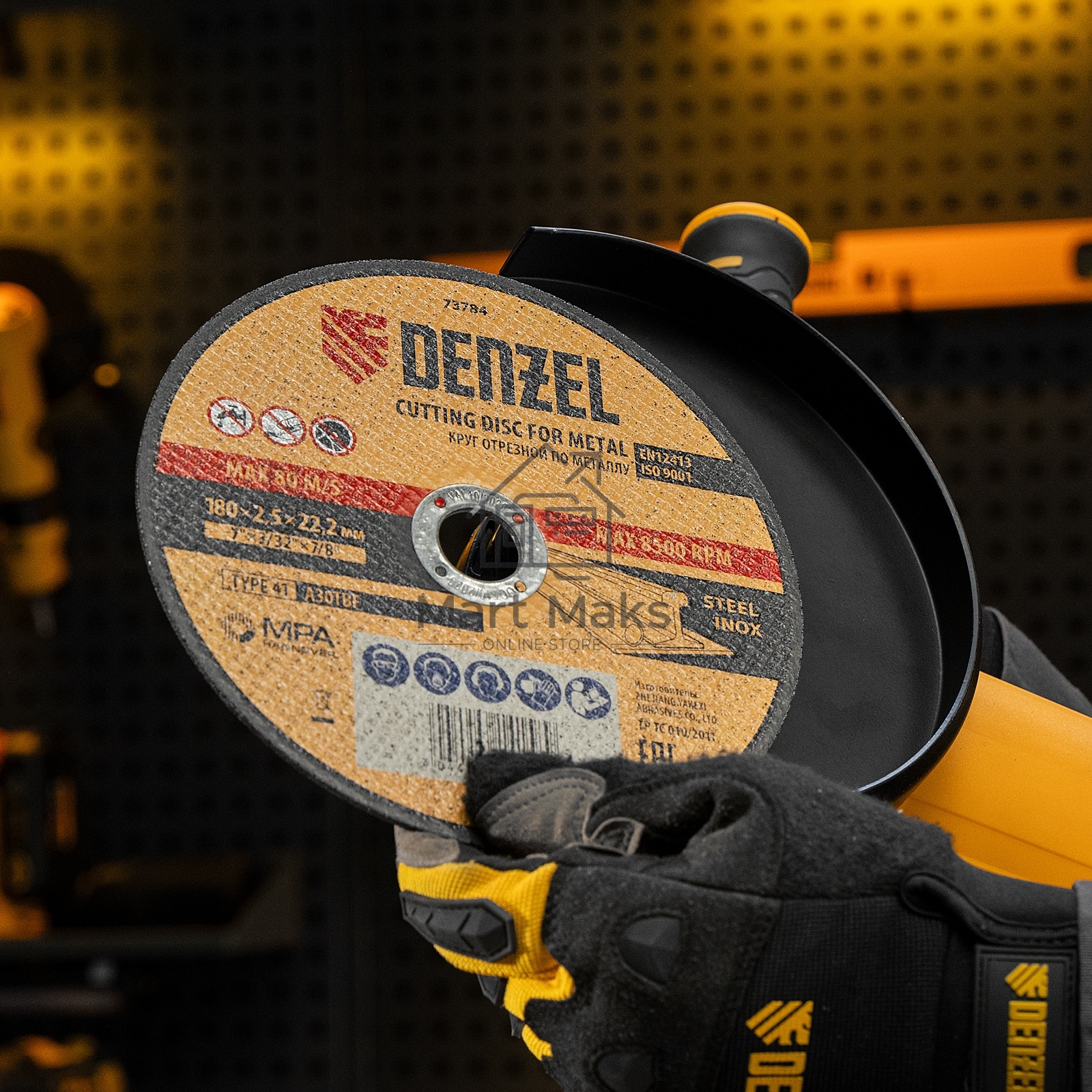 Круг отрезной по металлу Denzel A30TBF 180 х 2,5 х 22,2 мм