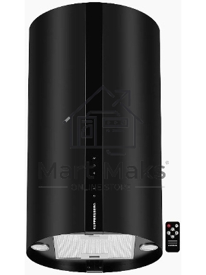 Вытяжка Kuppersberg VORTEX B ширина 40 см, отвод/рециркуляция, 800 м3/час, электронное сенсорное управление, 5 скоростей, светодиодное освещение 2х1 Вт, металлические жироулавливающие фильтры, угольный фильтр KF-ES (опция), 42 дБ, черный