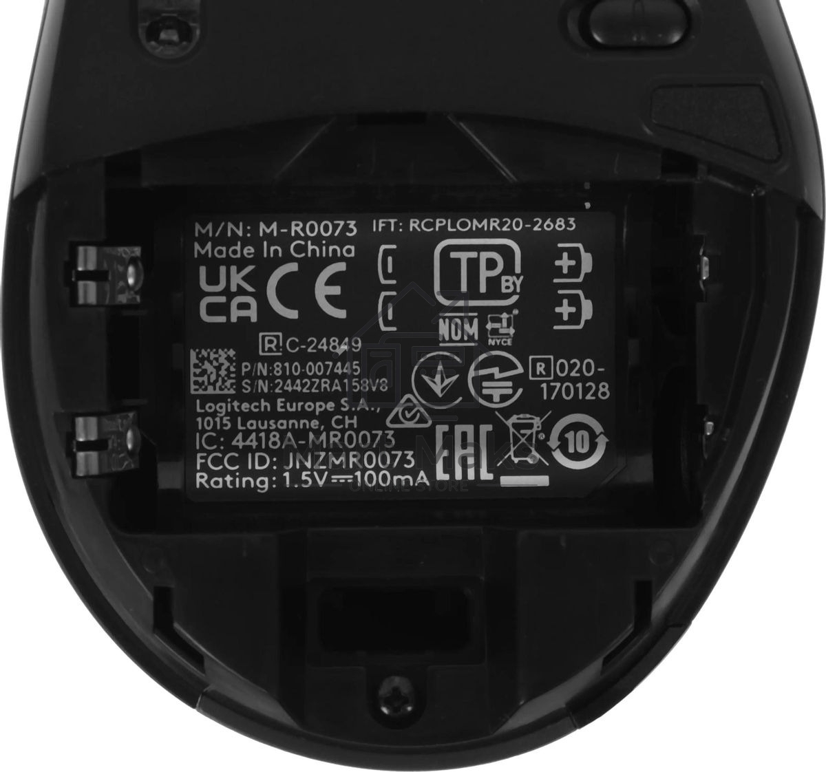 Мышь беспроводная Logitech M705 черный, 1000 dpi, радиоканал, USB, кнопки - 7