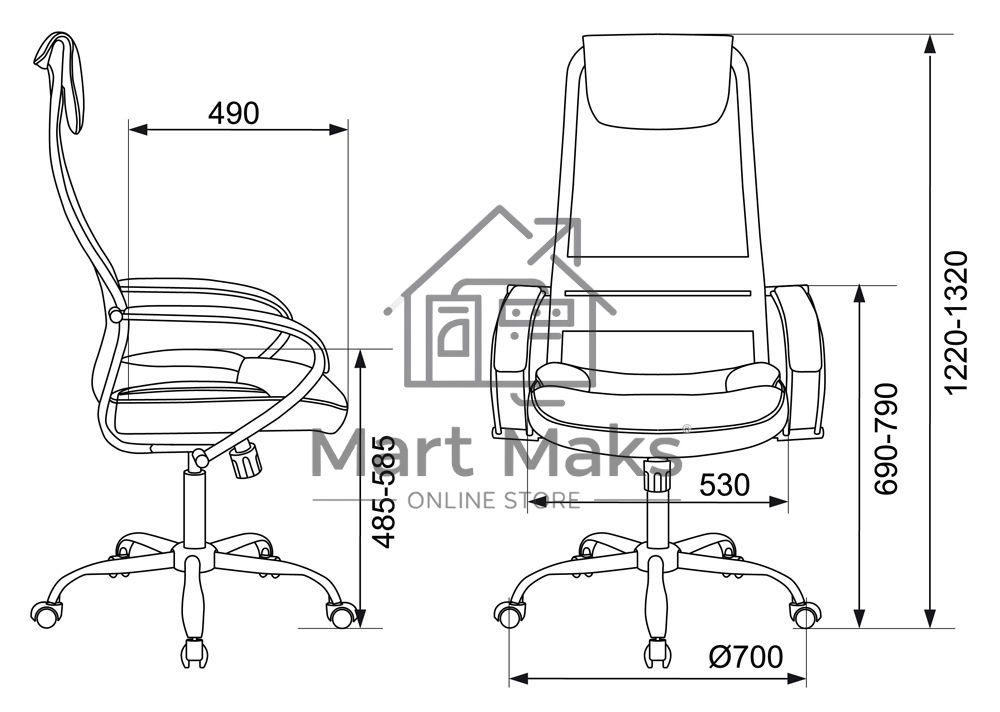 Кресло руководителя Бюрократ CH-608SL/BLACK TW-01 TW-11 черный, искусст.кожа/ткань, крестовина хром, спинка сетка