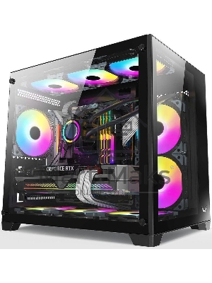 Компьютерный корпус AeroCool/Formula Crystal Z5 черный без БП mATX 1x120мм 2xUSB 2.0 1xUSB 3.0 audio bott PSU
