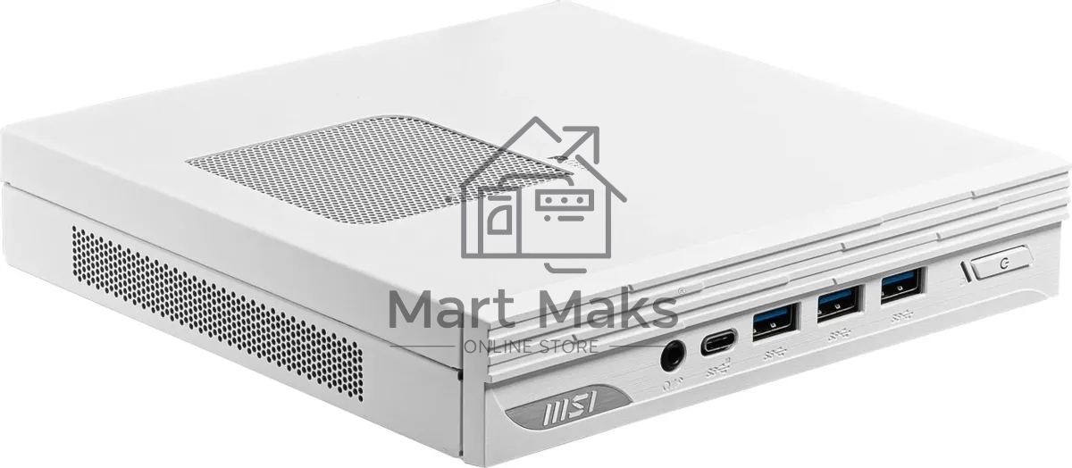 Неттоп MSI Pro DP10 12M-227XRU i5 1235U (1.3) 16Gb SSD512Gb Iris Xe noOS 2.5xGbitEth WiFi BT 120W белый (9S6-B0A622-227)