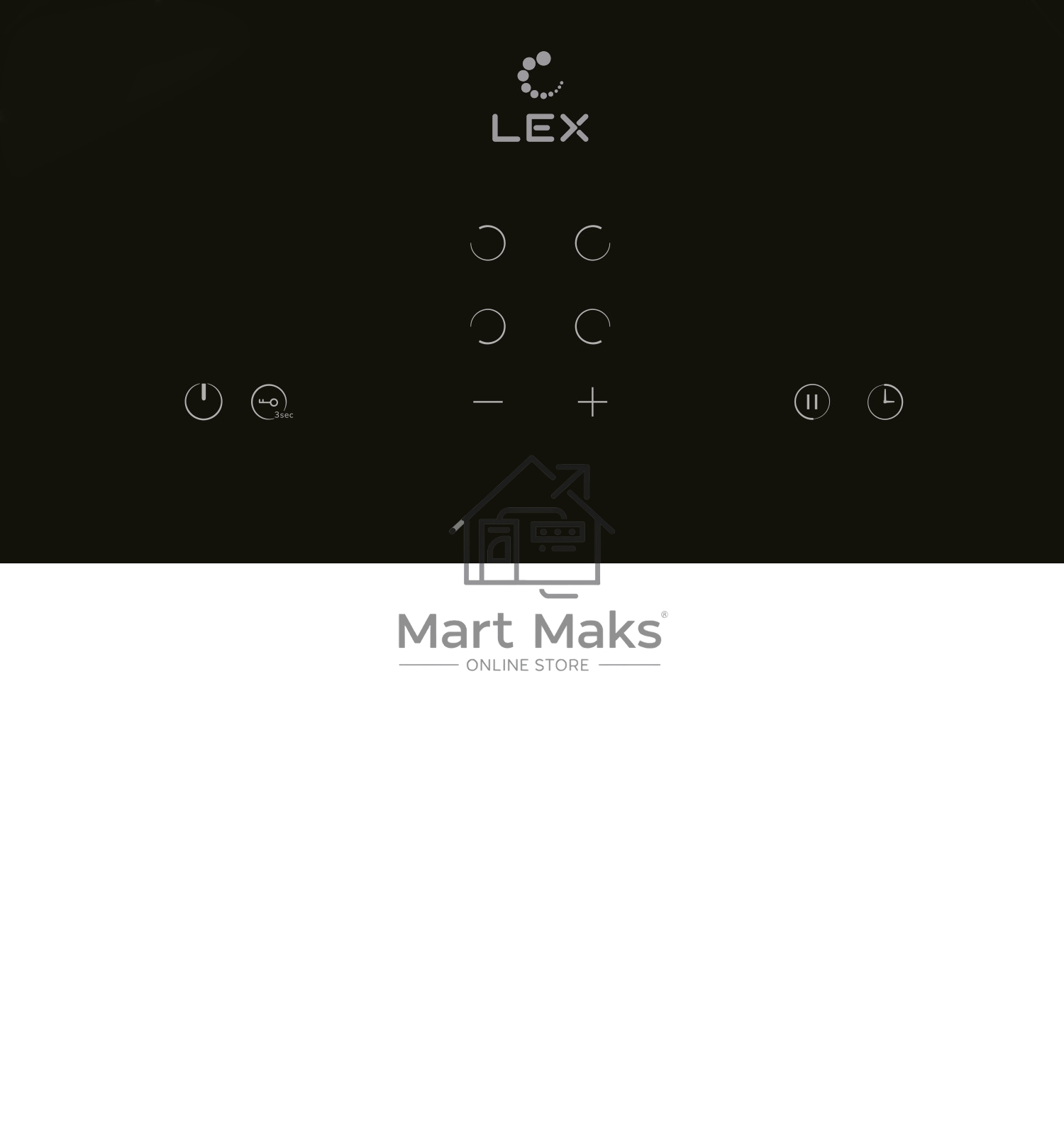 Электрическая варочная панель LEX EVH 640A BL Hi-Light, независимая, черный
