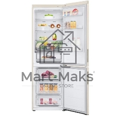 Холодильник LG GC-B459AEMW бежевый двухкамерный 234/110л морозилка снизу, No Frost