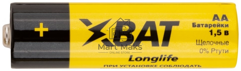 Батарейка щелочная, 1.5 В, тип АА, 8 шт.