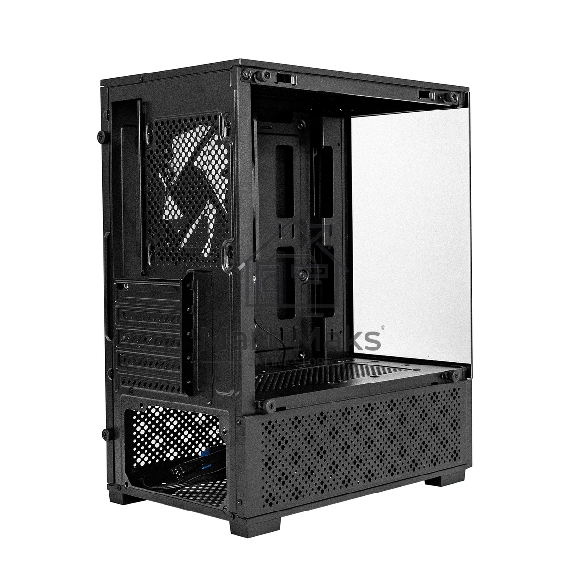 Компьютерный корпус Minitower ExeGate i3 SEA LE-NPX450 (mATX, БП 450NPX, 1*USB+1*USB3.0, HD аудио, черный, передняя и боковая панели - закаленное стекло)