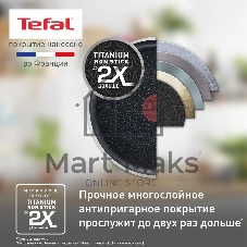 Сковорода Tefal Force 4218028 круглая 28см покрытие: антипригарное ручка несъемная (без крышки) черный (9100048317)
