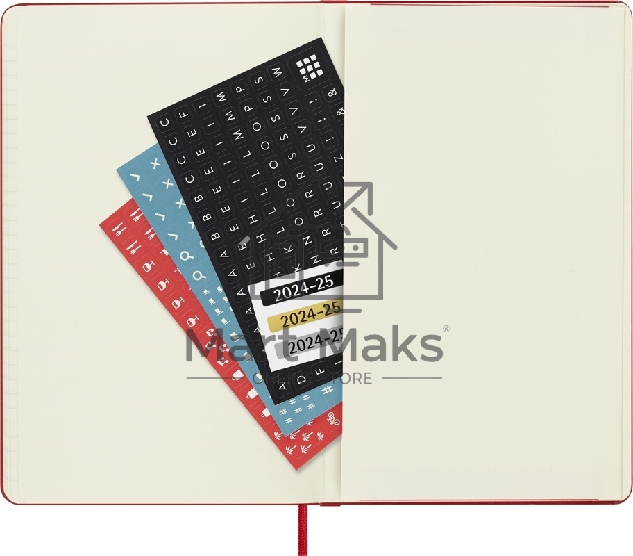 Еженедельник Moleskine ACADEMIC WKNT Large 130х210мм датир.18мес 208стр. красный