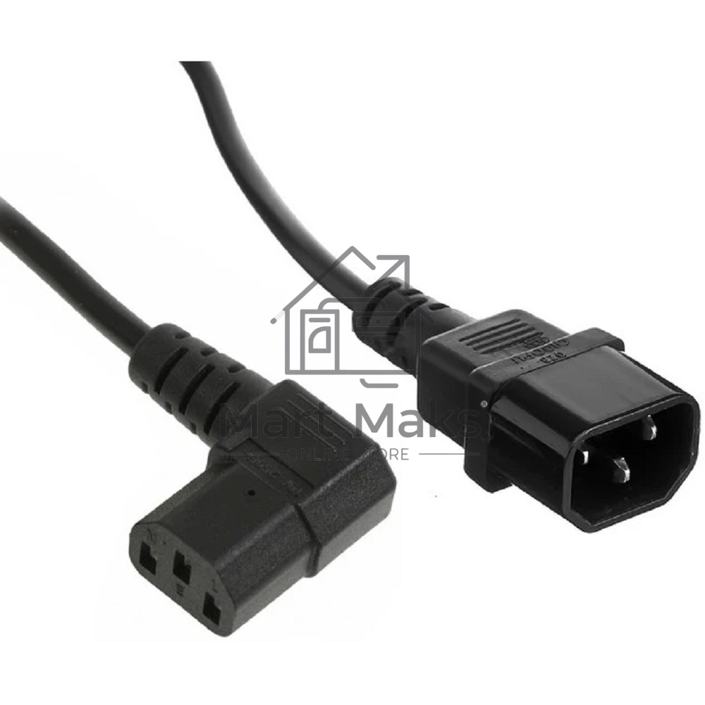 Кабель питания ExeGate Special EC-1,8S (C13 угловой->C14, 3*0.5мм2, CCA, черный, 1.8м)