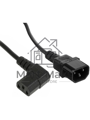 Кабель питания ExeGate Special EC-1,8S (C13 угловой->C14, 3*0.5мм2, CCA, черный, 1.8м)