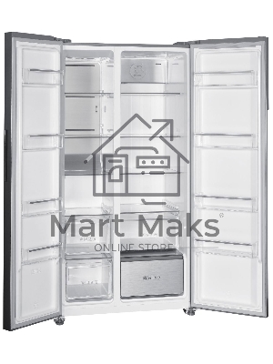 Холодильник ARDO RMA791581EX2 серый двухкамерный 365/217л морозилка слева, No Frost, Side by Side