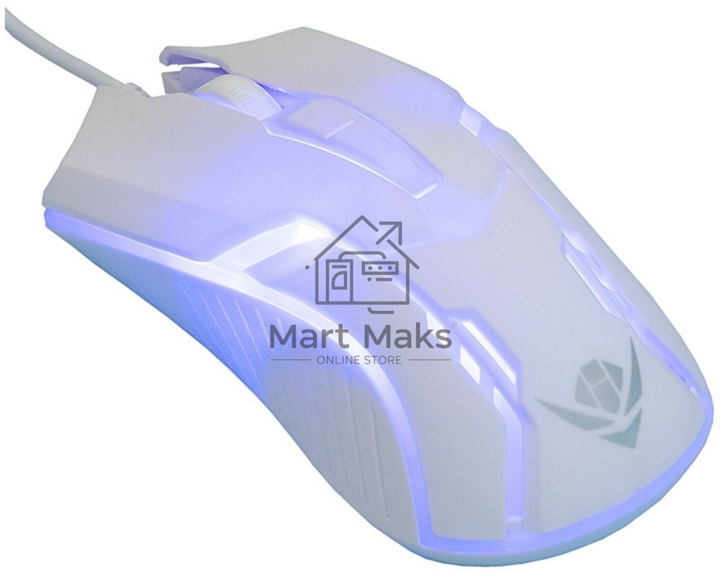 Комплект клавиатура+мышь Nakatomi KMG-2305U проводной, USB, 1600 DPI, белый