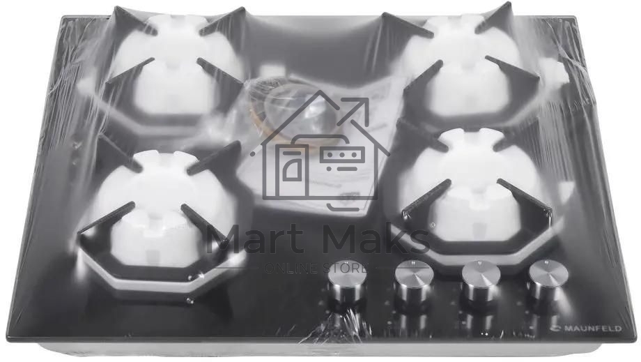 Газовая варочная панель Maunfeld EGHG.64.23CB/G, 4 конфорки, закаленное стекло, черный