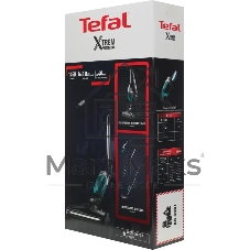 Пылесос вертикальный Tefal Xtrem Compact Essential TY1239WO лазурный/серый, питание от аккумулятора, 145 Вт, уборка сухая, пылесборник 0.4 л