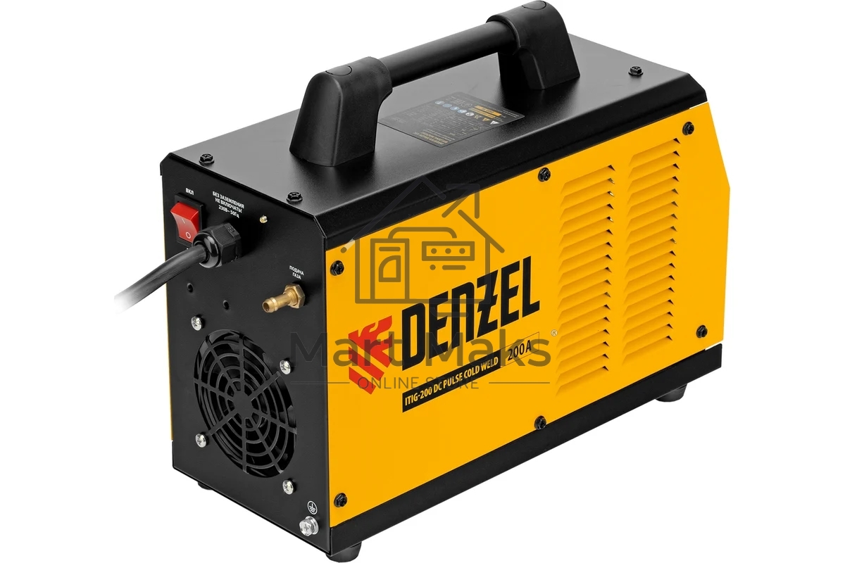 Аппарат инвертор. аргонодуговой сварки ITIG-200 ACDC Mix Pulse, 200 А, ПВ 60% Denzel