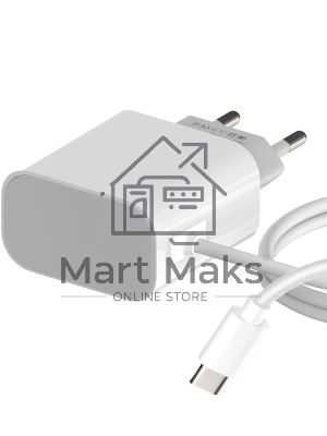 Сетевое зарядное устройство Maxvi CHL-240T 2.4A, with Type-C cable, белый