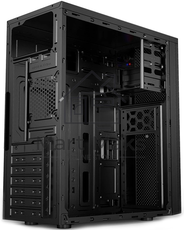 Компьютерный корпус CBR PCC-ATX-E185-WPSU ATX Miditower E185, без БП, 2*USB 2.0, HD Audio+Mic, черный