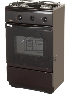 Плита газовая Flama CG 3202 B коричневый, конфорок 2 шт, духовка 30 л, 50 см x 85 см x 35 см