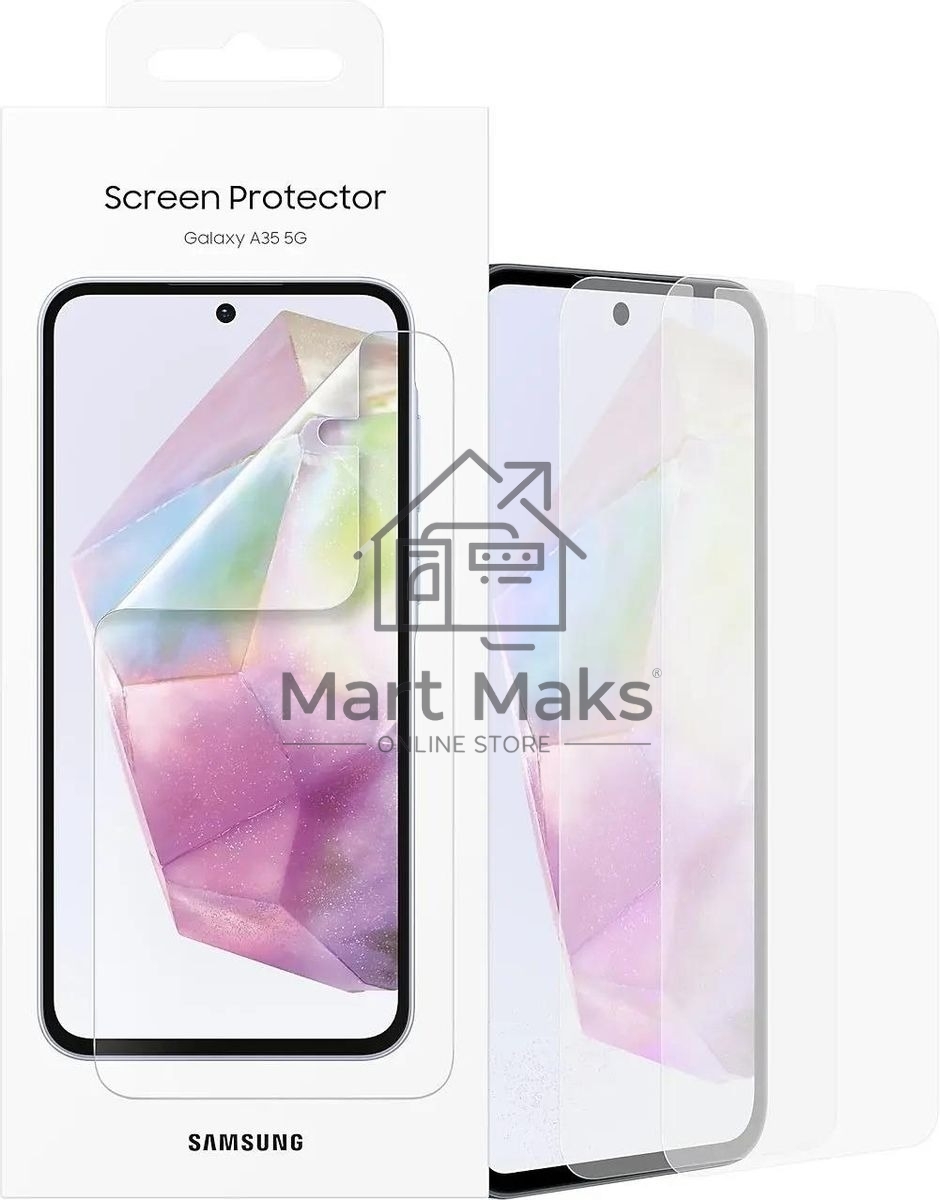 Защитная пленка для экрана Samsung прозрачный для Samsung Galaxy A35 прозрачный 2шт. (EF-UA356CTEGRU)
