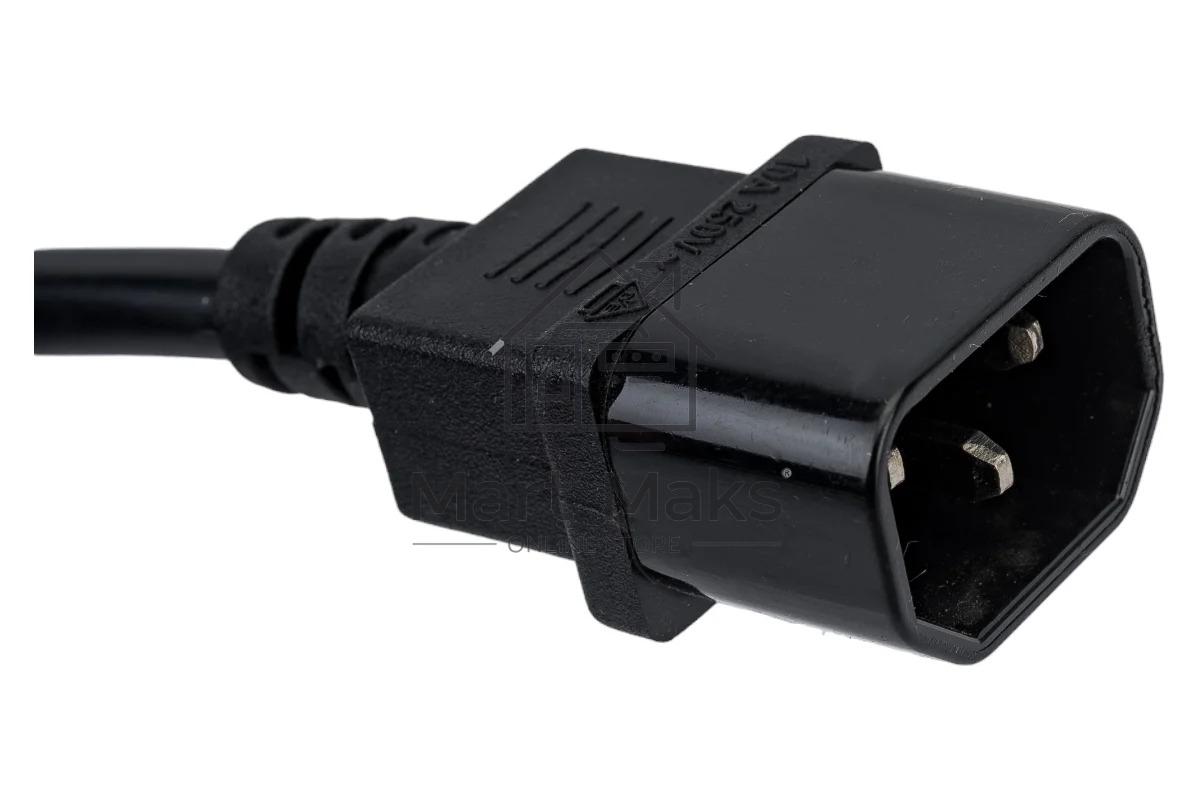 Блок силовых розеток Cabeus, Shuko х 8, вход IEC 320 C14, для шкафов, шнур 2 м, 50х490х50 мм (ВхШхГ), 10А, выключатель, черный