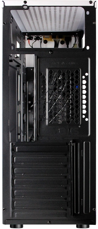 Компьютерный корпус Ginzzu A390 белый Window RGb подсветка 1хUSB 3.0, 2хUSB 2.0, AU