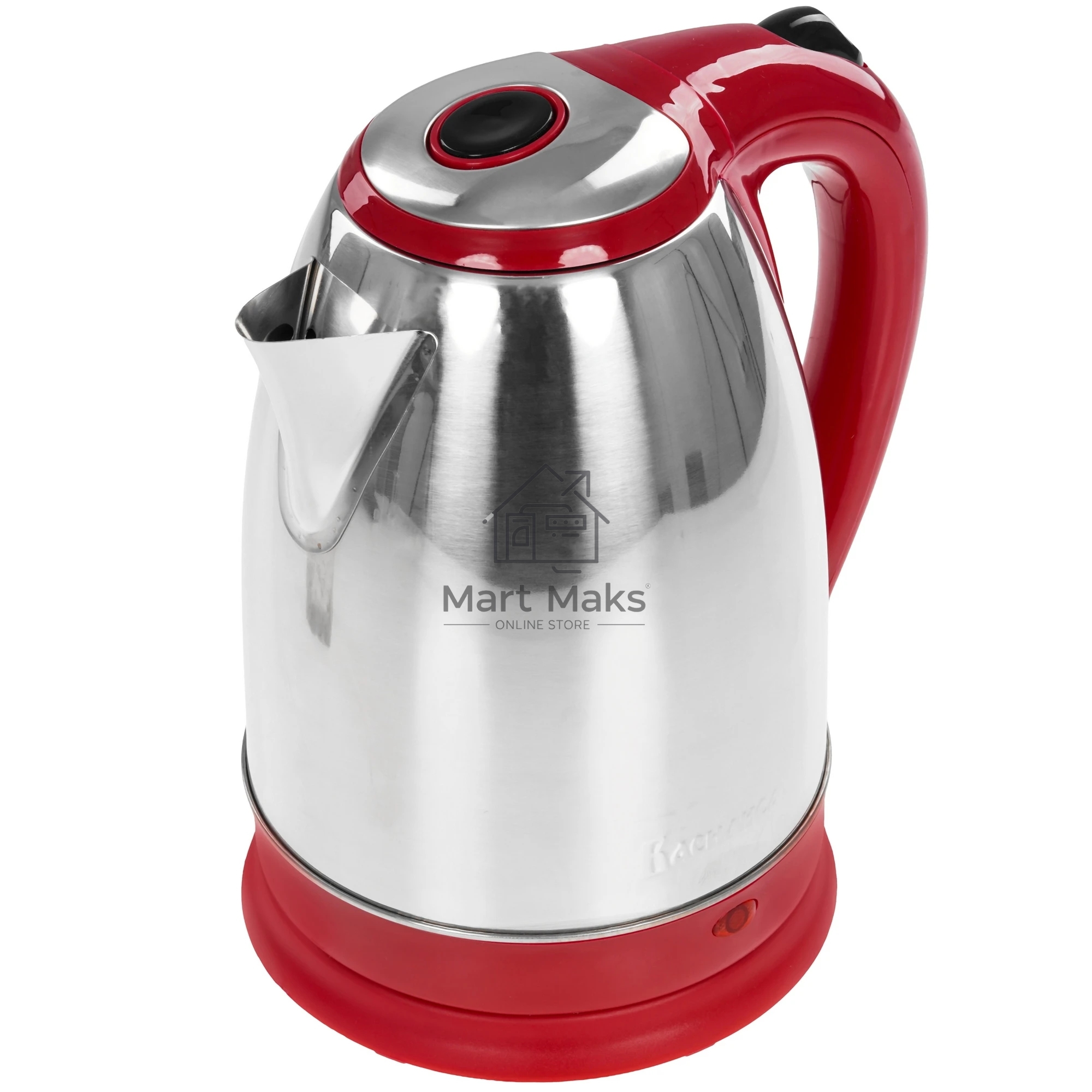 Чайник электрический ВАСИЛИСА ВА-1021 нерж. красный: 1500 Вт, 1.8 л (12)