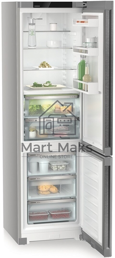 Холодильник Liebherr CBNsdc 573i-22 серебристый двухкамерный 266/94л морозилка снизу, No Frost