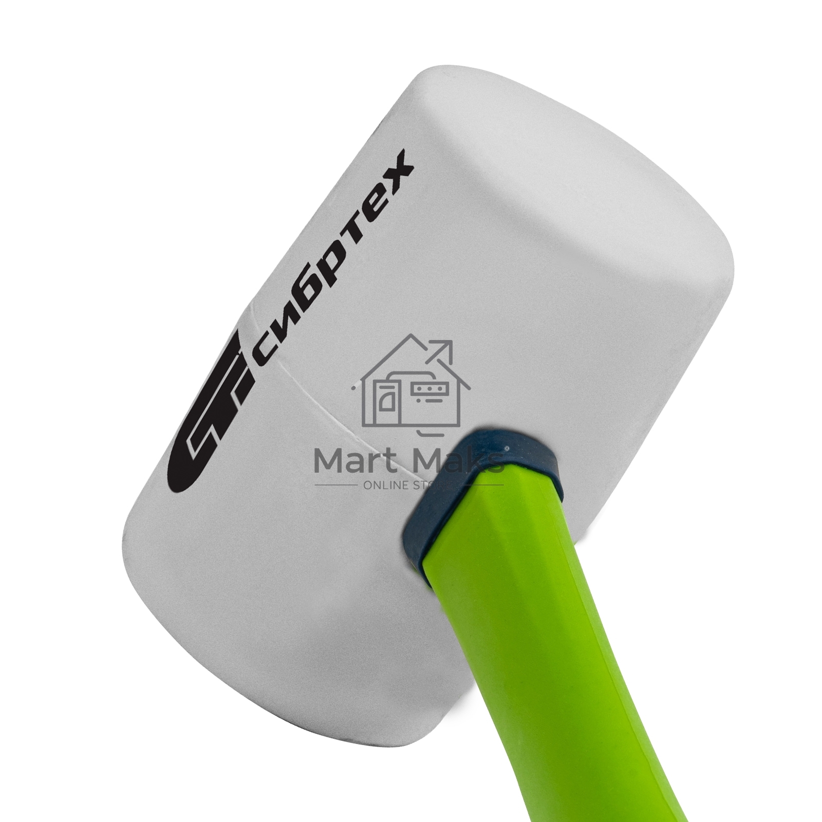 Киянка резиновая Сибртех 680 г, белая резина, фибергласовая рукоятка