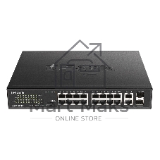 Коммутатор D-Link DES-1018MPV2/A1A, 16×100 Мбит/с + 2×1 Гбит/с Combo, неуправляемый