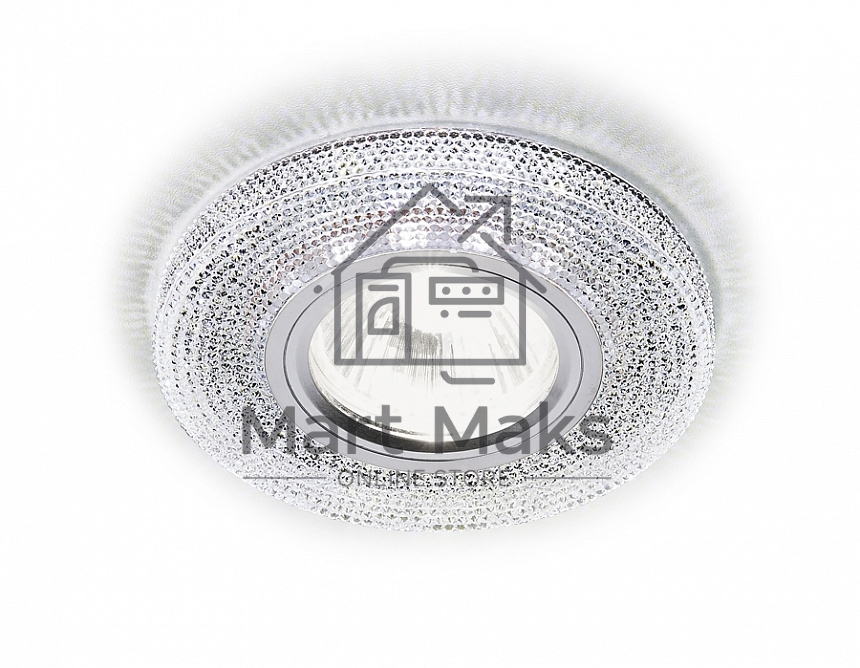 Корпус светильника S290 CH хром/прозрачный/MR16+3W(LED WHITE)