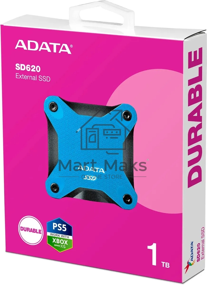 Внешний накопитель SSD 1TB A-DATA SD620, External, USB 3.2, [R/W -550/500 MB/s] синий