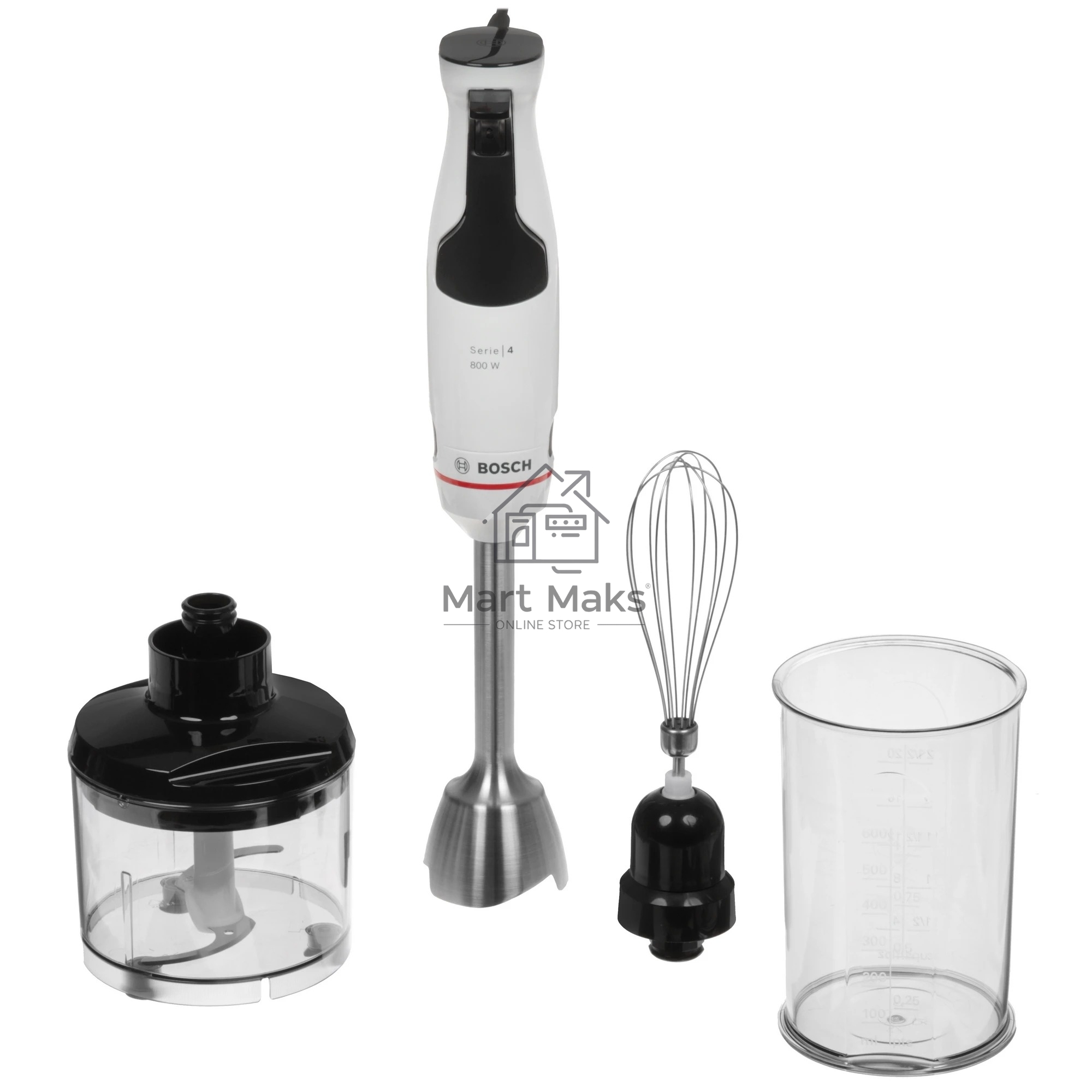 Блендер погружной Bosch MSM4W421 800Вт белый
