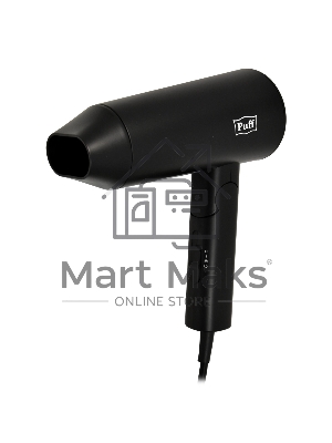 Фен для волос Puff 1301Bl, черный, 1,3 кВт