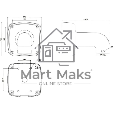 Настенный кронштейн для камер серий SD42, SD32, SD29, HDBW2, HDBW3, HDBW4, EB1 Wall Mount PFB302S