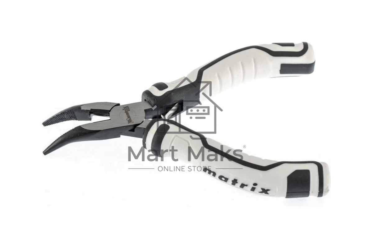 Длинногубцы Matrix Mini, 125 мм изогнутые, авторазжим, PRO