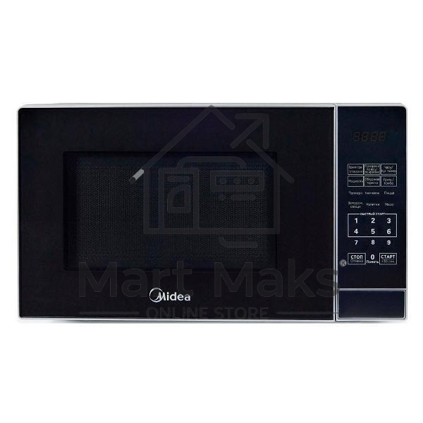 Микроволновая печь Midea EG720CR1-S черный, 20 л, 700 Вт, переключатели - сенсор
