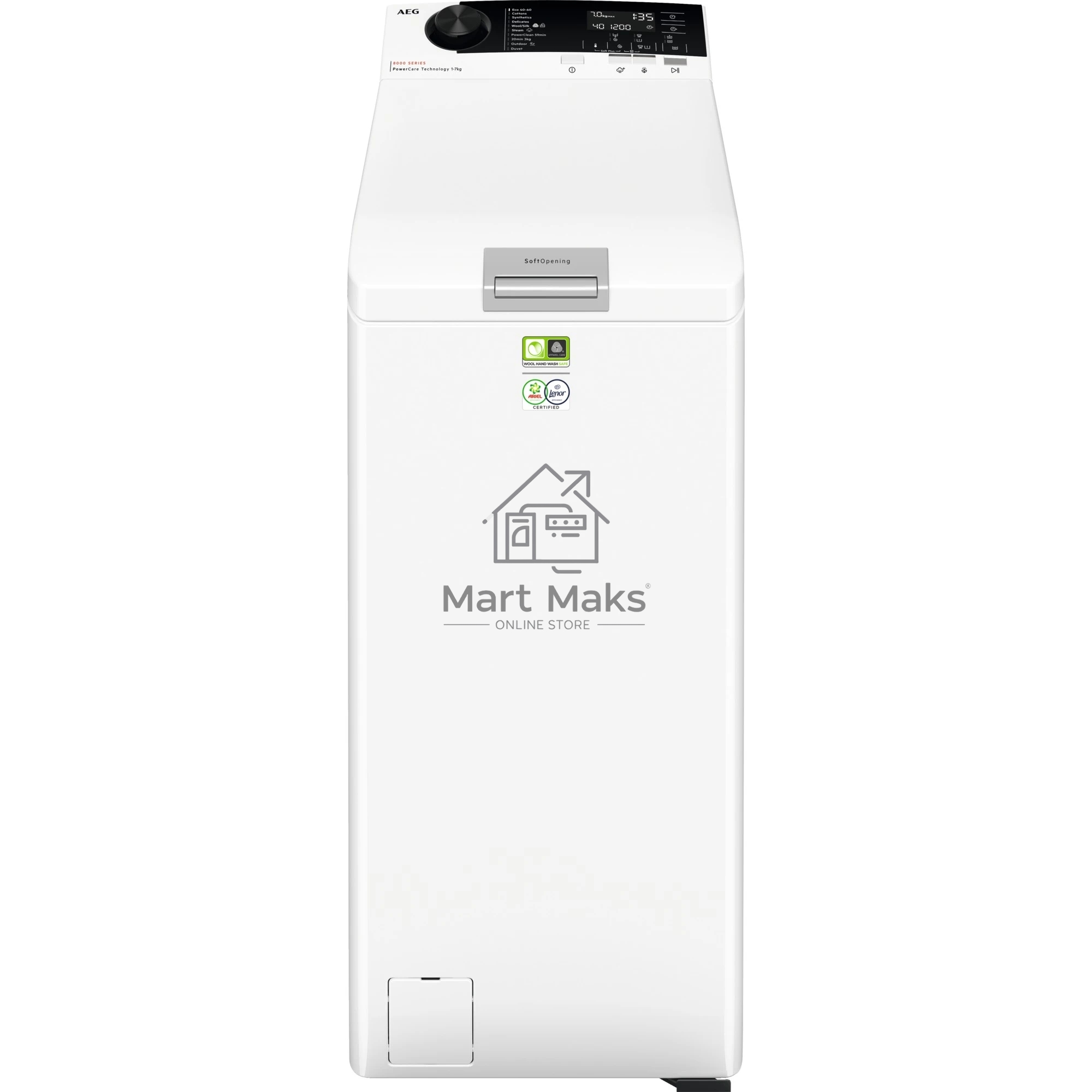 Стиральная машина AEG LTR8E373E белый, загрузка вертикальная 7 кг, 1300 об/мин, класс A