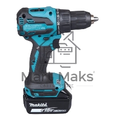 Дрель-шуруповерт Makita DHP490F003, 18 В, 3 Ач, 50 Нм, бесщеточный, ударный