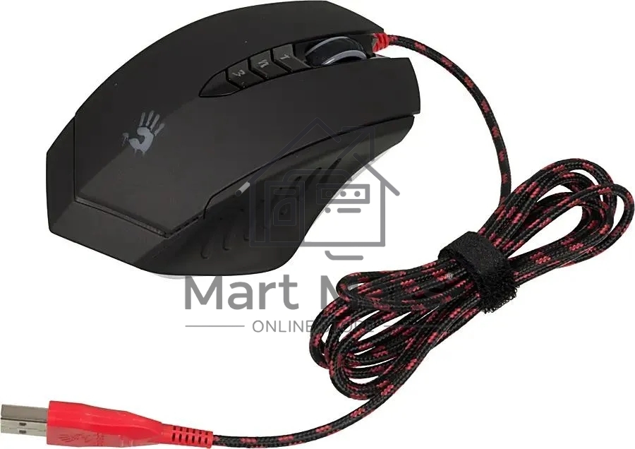Мышь проводная A4Tech Bloody V8M Max черный, 12000 dpi, USB, кнопки - 10