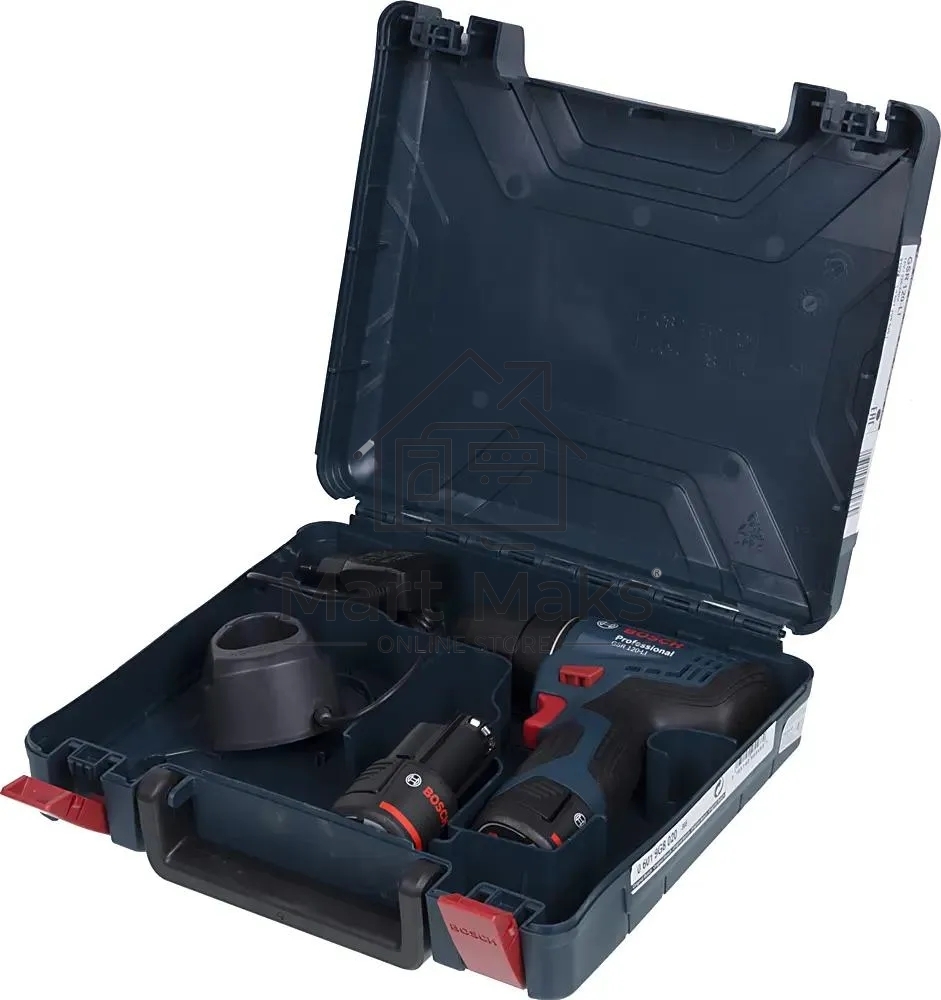 Дрель-шуруповерт Bosch GSR 120-LI C, Аккумуляторная, 12В, 2 АКБ, Кейс