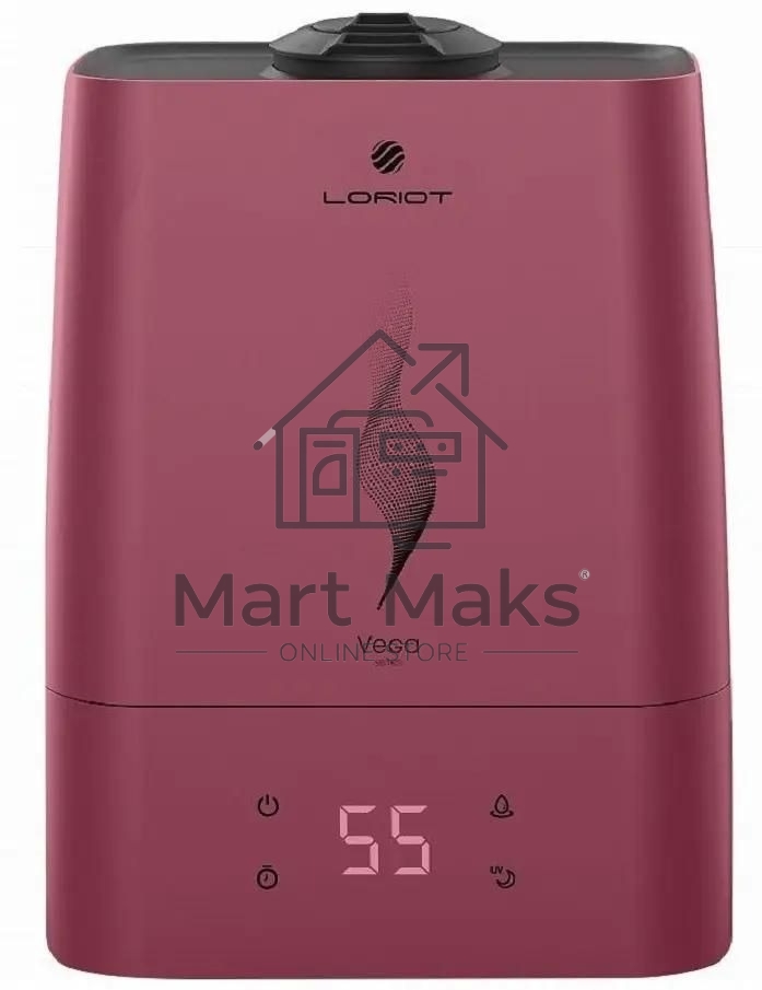Ультразвуковой увлажнитель воздуха LORIOT Vega LHS-C530E, 5.3л, бордовый/черный
