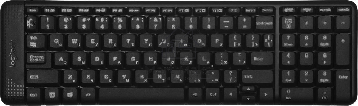 Комплект клавиатура+мышь Logitech MK220 беспроводной, USB, 1000 DPI, чёрный