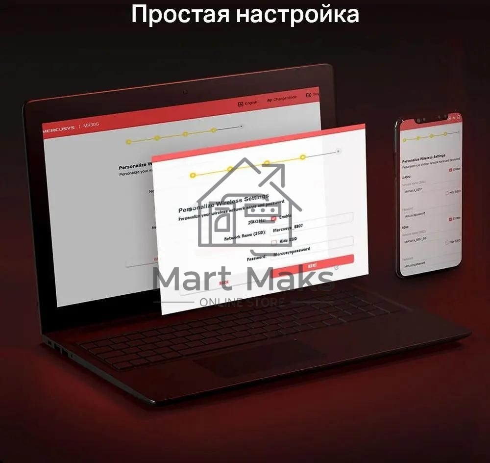 Двухдиапазонный гигабитный Wi-Fi роутер Mercusys MR1200G AC1200