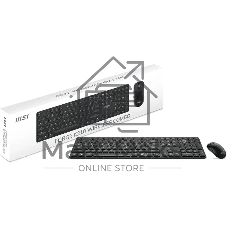 Комплект клавиатура+мышь MSI Forge K210 Combo беспроводной, USB, 1600 DPI, чёрный
