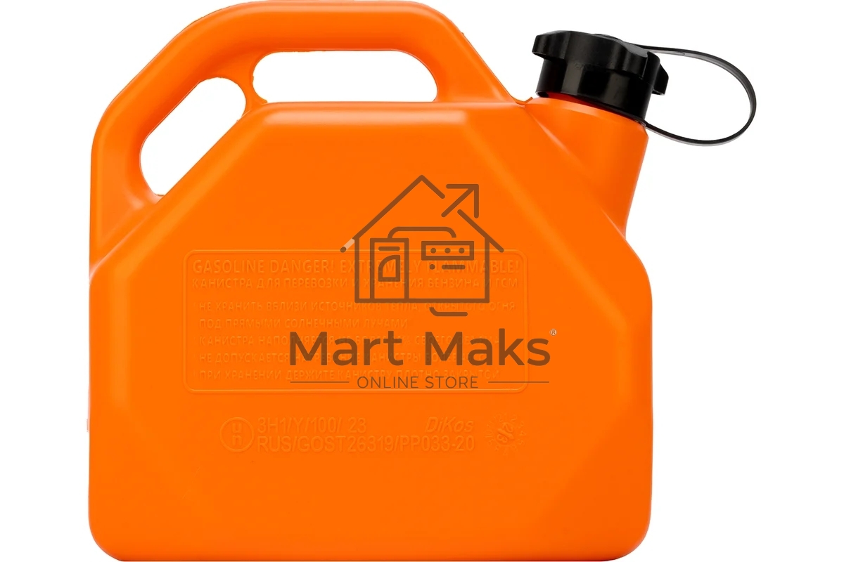 Канистра для ГСМ Stels пластиковая, со скошенными углами, 5 литров